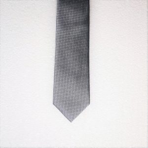 cravate grise damassée