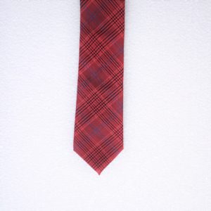 cravate en coton rouge