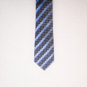 cravate en jacquard bleu